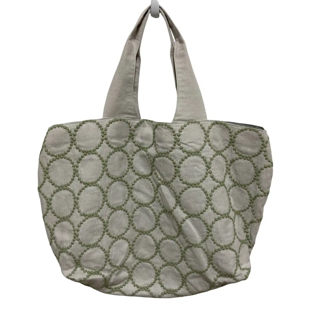 mina perhonen ミナペルホネン tambourine タンバリン トートバッグ ライトグレー グリーン