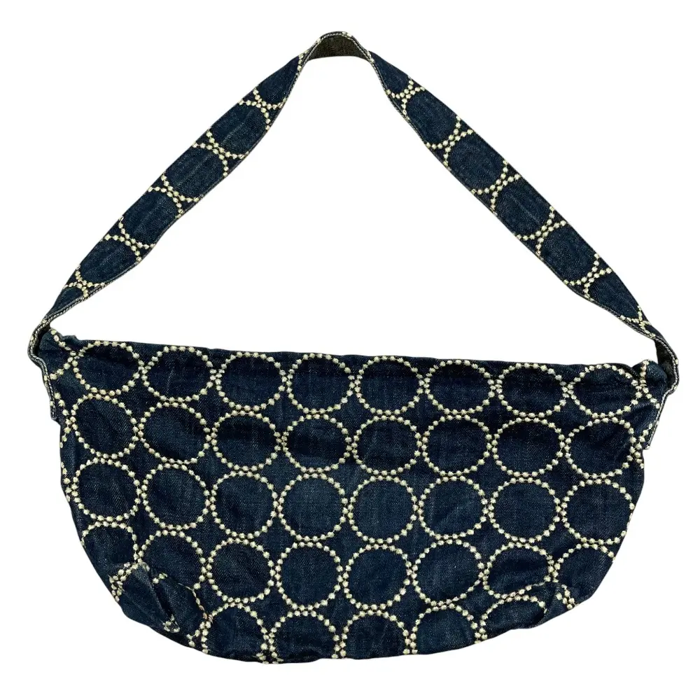 mina perhonen ミナペルホネン tambourine タンバリン デニム リネン ショルダーバッグ ma9572 インディゴ