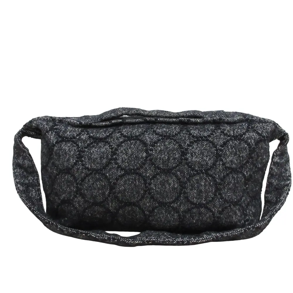 minä perhonen ミナペルホネン ウール リネン タンバリン ショルダーバッグ グレー ブラック