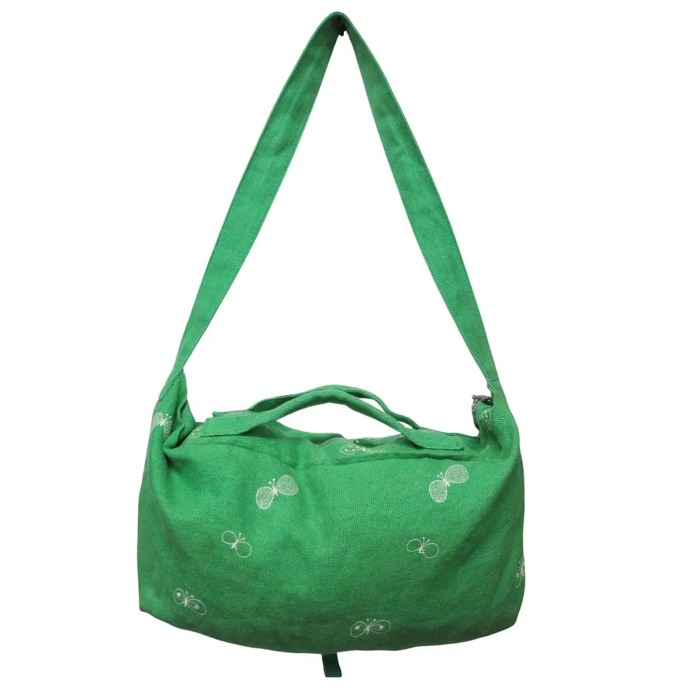 minä perhonen ミナペルホネン CHOUCHO リネン ショルダーバッグ グリーン