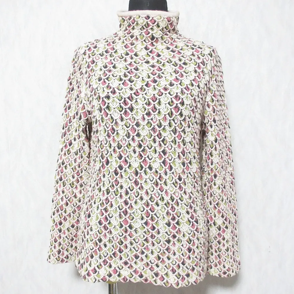 MISSONI ミッソーニ ハイネック 3Dニット セーター サイズ42 マルチカラー