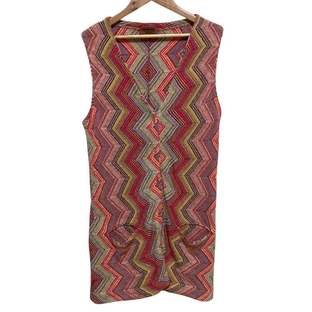 MISSONI ミッソーニ シェブロンストライプ ニットベスト ピンク