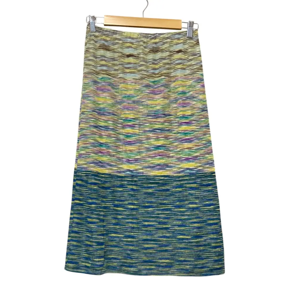 MISSONI ミッソーニ マルチボーダー イージーニットスカート サイズ1 マルチカラー
