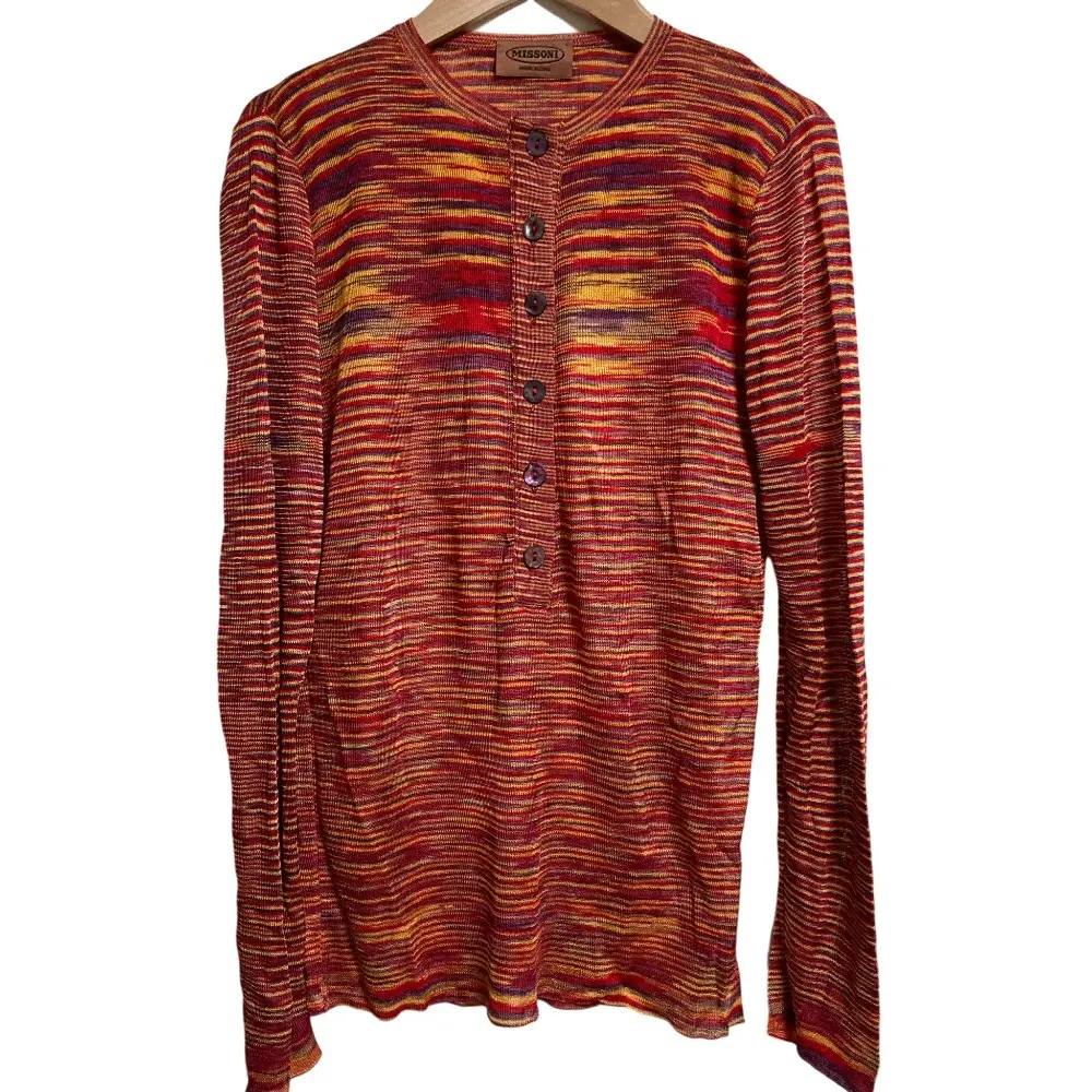 MISSONI ミッソーニ ボーダー ニットカットソー イエロー レッド