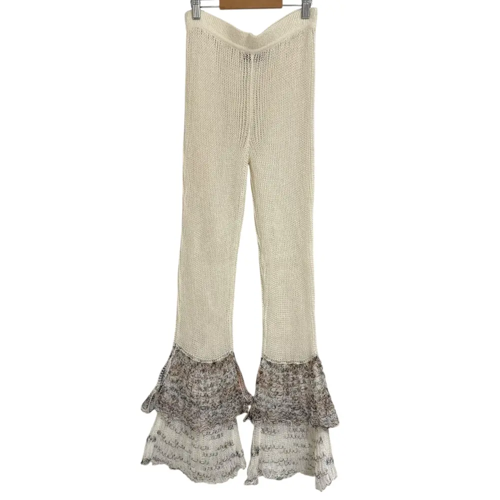 MISSONI ミッソーニ フレアニットパンツ 40 アイボリー