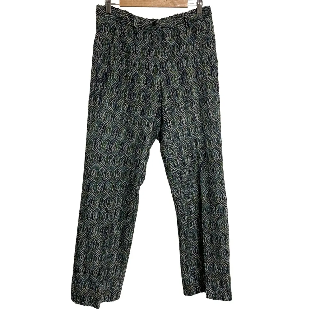 MISSONI ミッソーニ ジャガードパンツ スラックス サイズ40 グリーン系