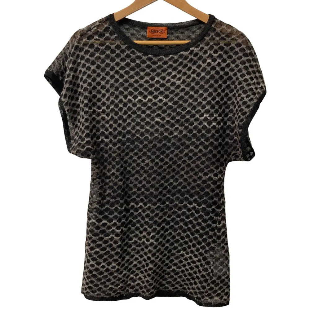 MISSONI ミッソーニ ショートスリーブ ニット カットソー 165362 サイズ44 ブラック
