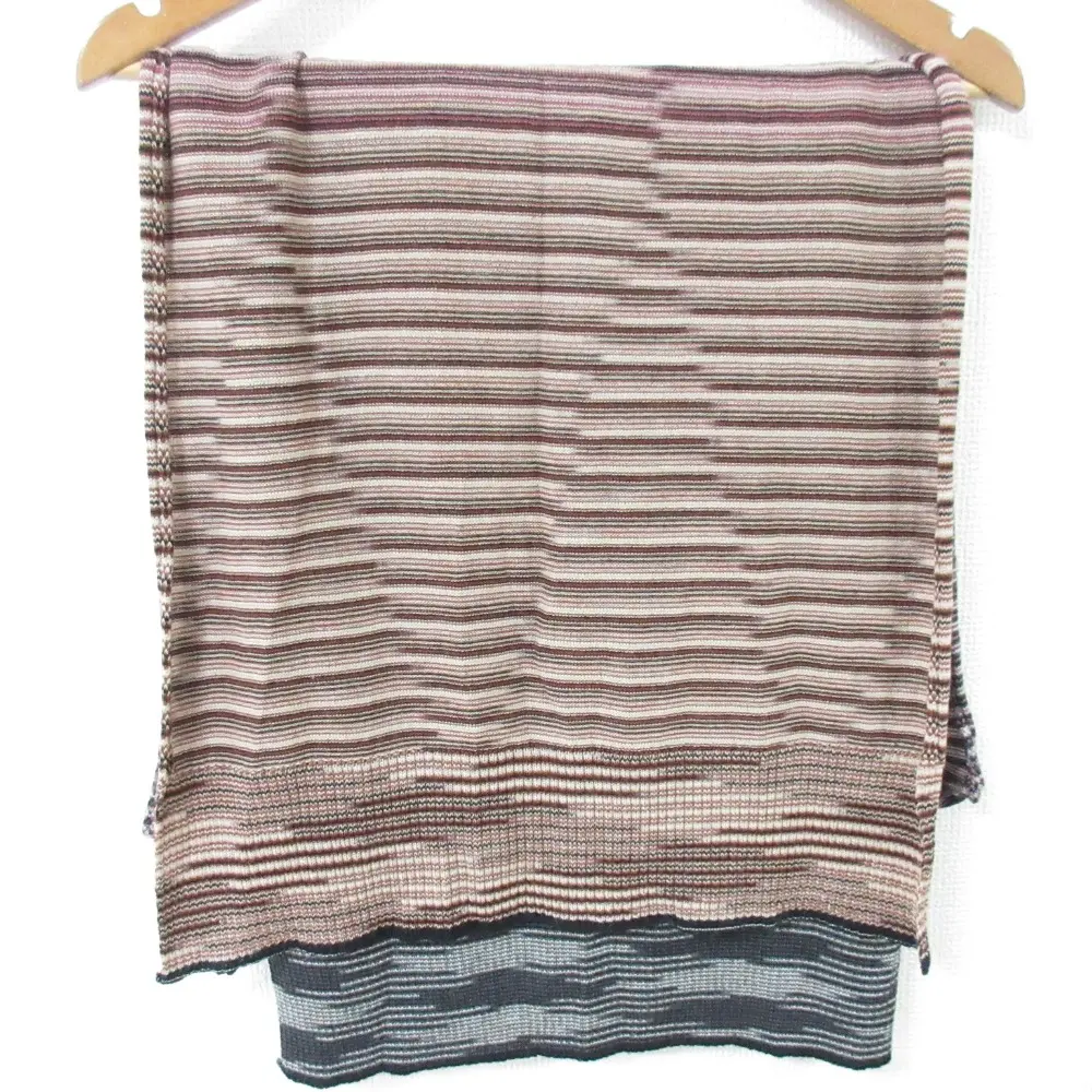 MISSONI ミッソーニ グラデーション ボーダー ウール ニット マフラー ストール マルチカラー