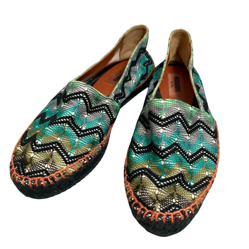 MISSONI ミッソーニ シェブロンボーダー エスパドリーユ スリッポン サイズ37 約23.5cm マルチカラーの買取実績【2025年11月買取】