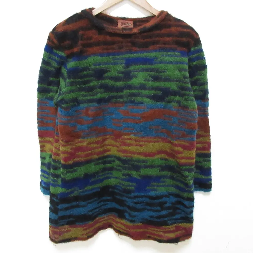 MISSONI ミッソーニ ジャカード ニット カットソー サイズM ブラウン マルチカラーの買取実績【2025年12月買取】