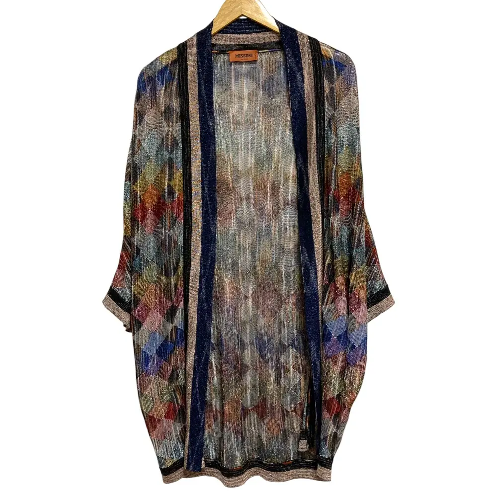 MISSONI ミッソーニ ラメニット ドルマン カーディガン サイズ38 マルチカラー 