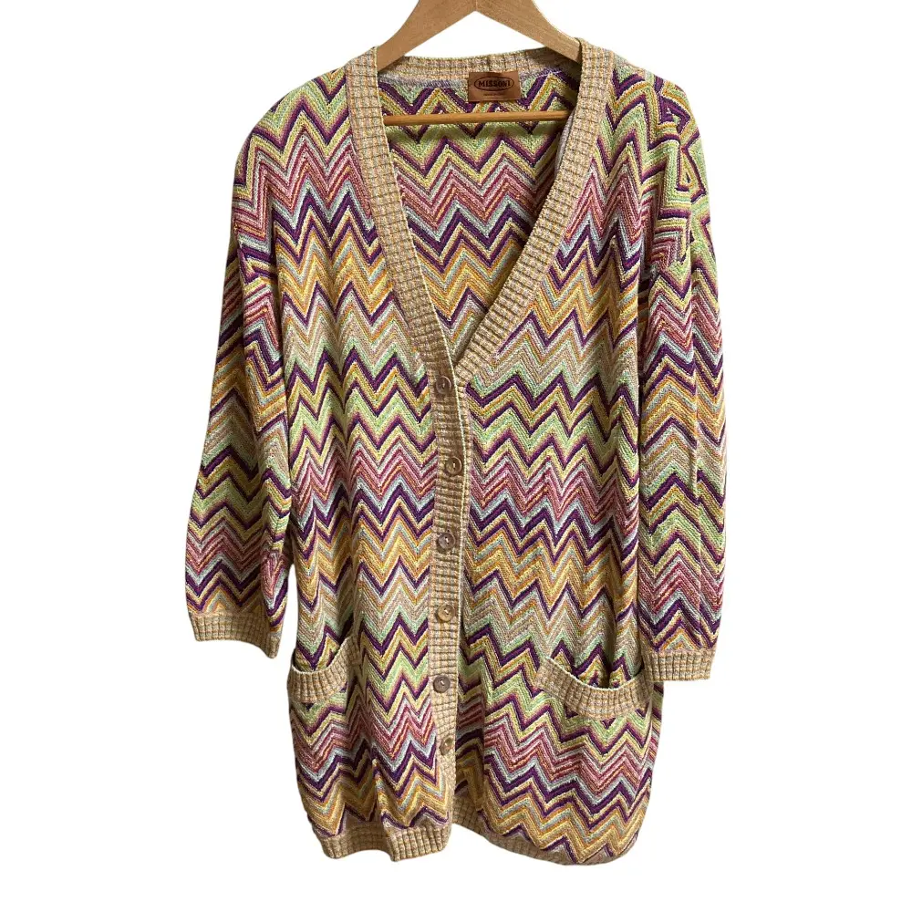 MISSONI ミッソーニ シェブロン ニット カーディガン サイズ46 マルチカラー