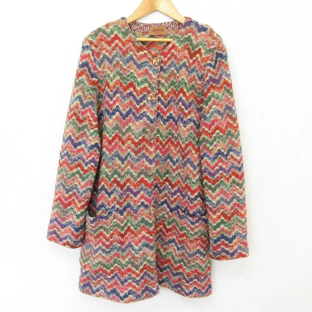 MISSONI ミッソーニ シェブロン ロングカーディガン サイズ52 マルチカラー