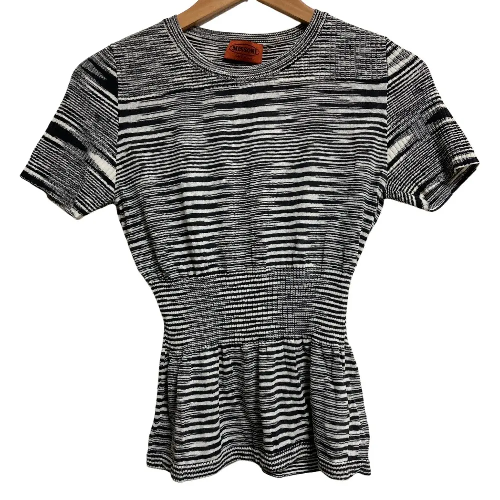 MISSONI ミッソーニ ペプラムボーダーニット グレー