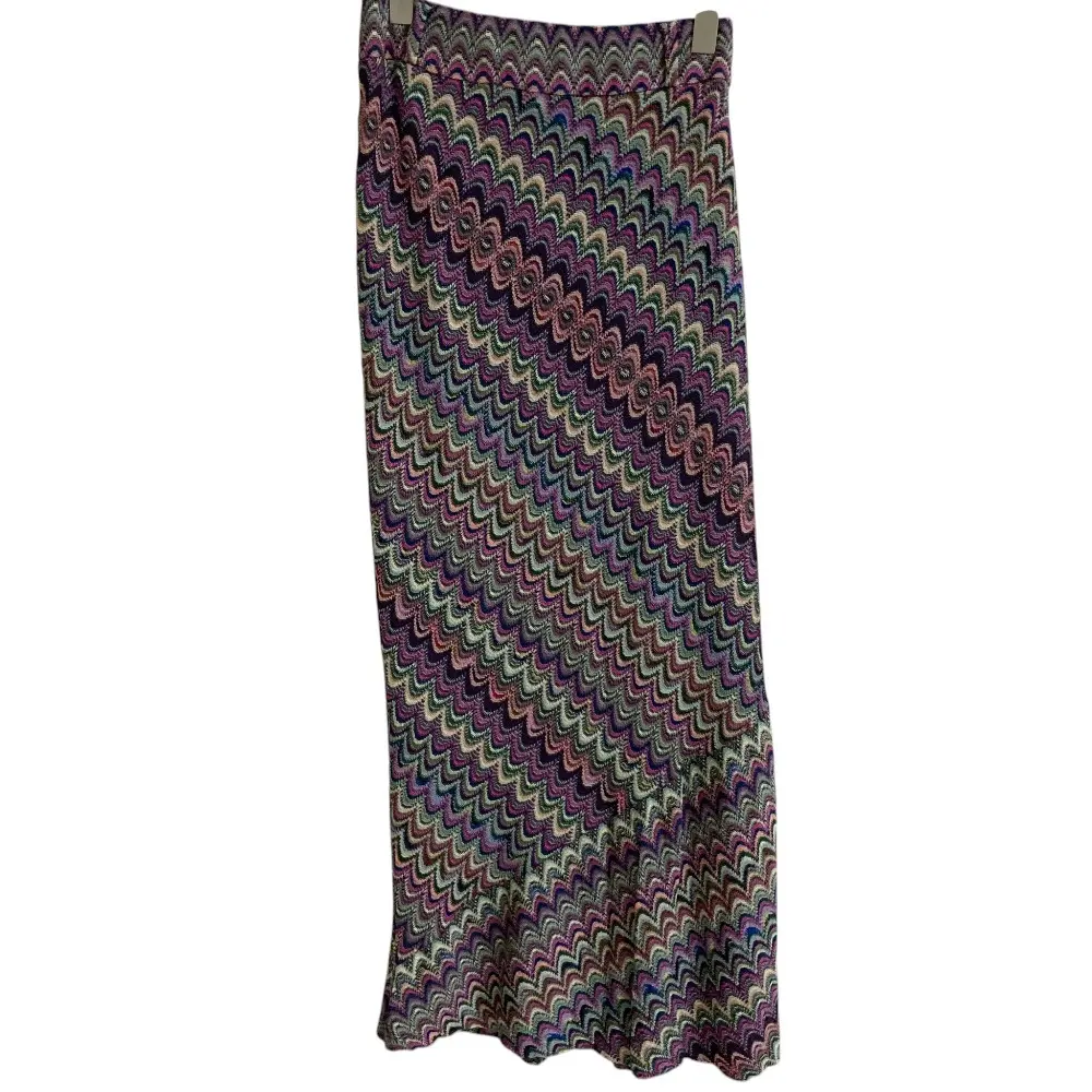 MISSONI ミッソーニ タイト ロング ジャガード ニットスカート マルチカラー