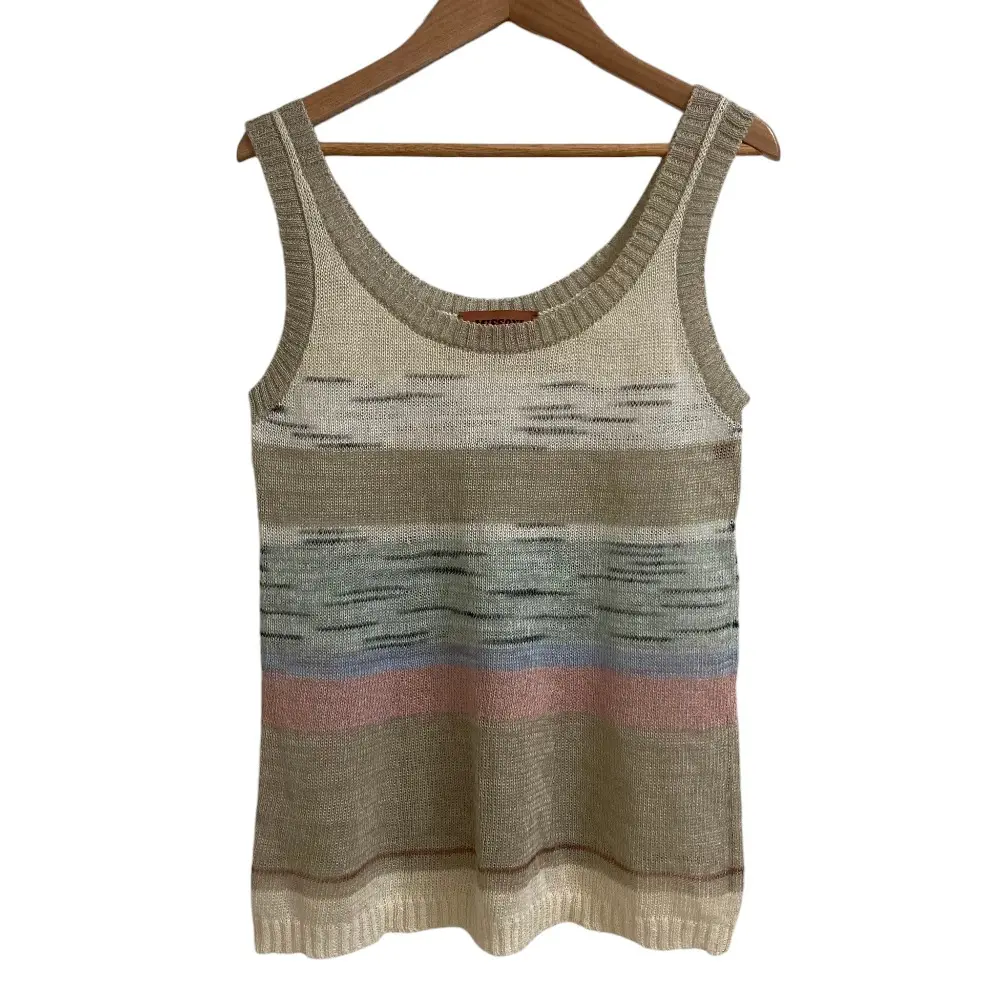 MISSONI ミッソーニ ボーダー ニット タンクトップ サイズ38 マルチカラー