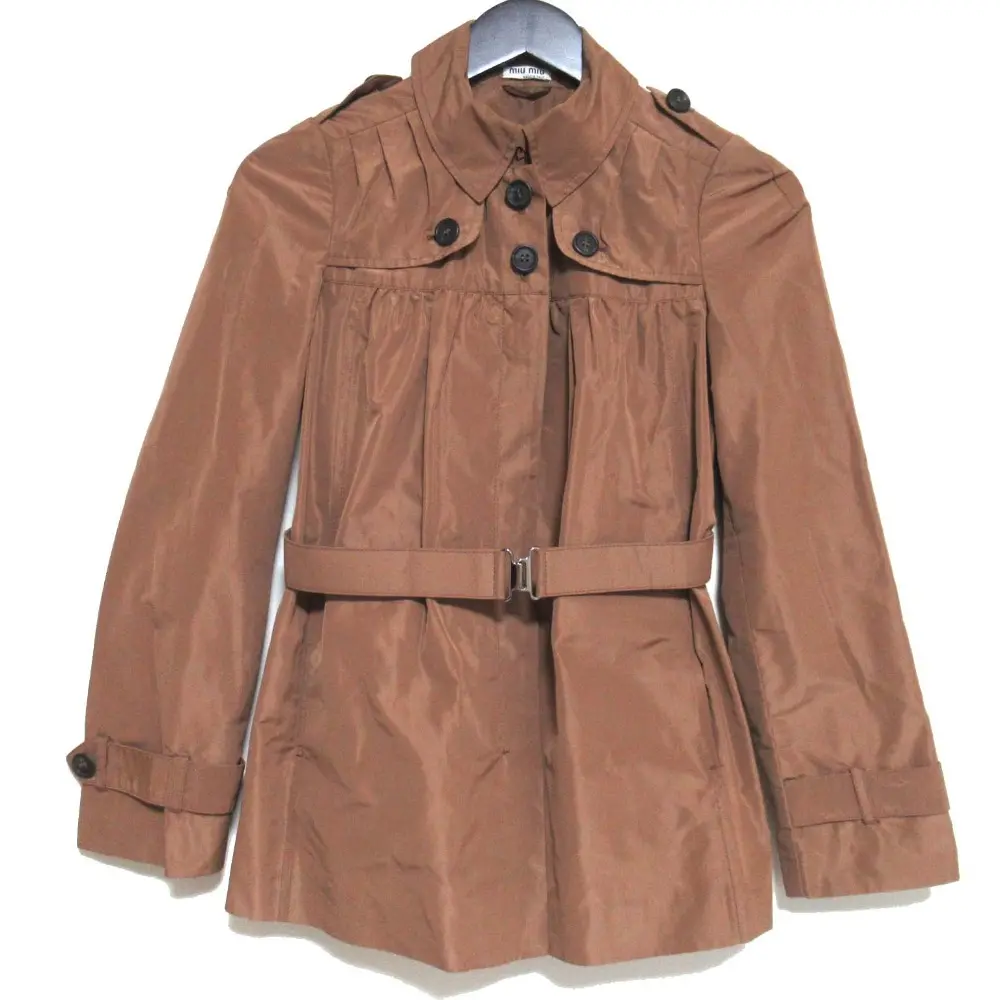 miumiu ミュウミュウ シングル ベルテッドジャケット 38サイズ ブラウン