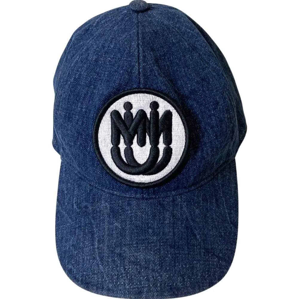 miumiu ミュウミュウ ロゴワッペン デニム ベースボール キャップ Sサイズ インディゴ