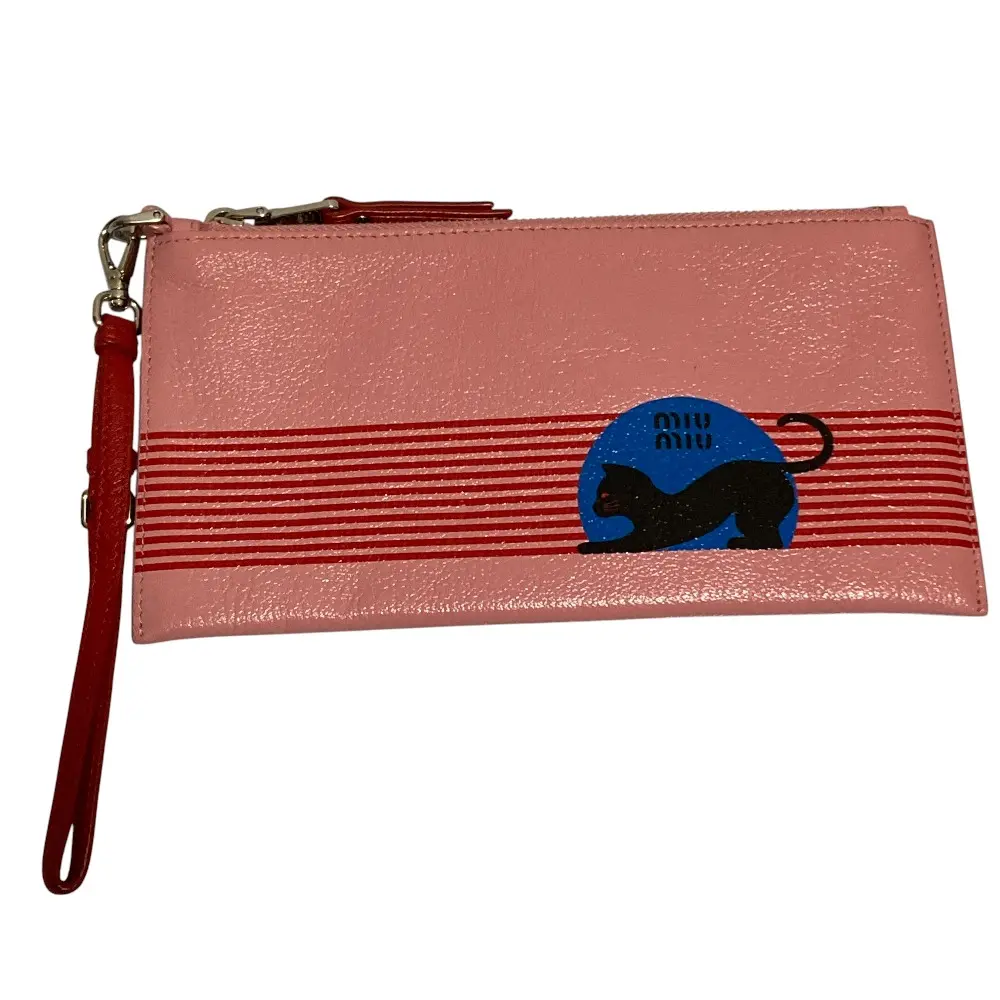 miu miu ミュウミュウ レザーミニクラッチバッグ マルチケース ピンクの買取実績【2025年10月買取】