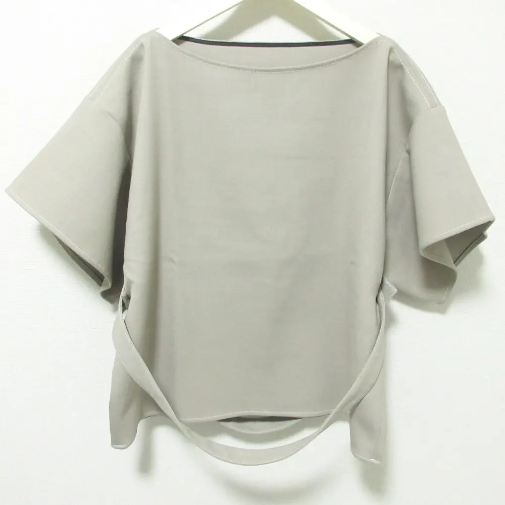 クリーニング済 MM6 Maison Margiela エムエムシックス メゾンマルジェラ ストレッチ 半袖 ワイドカットソー 40 グレー