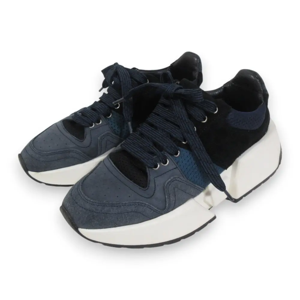 MM6 Maison Margiela エムエムシックス メゾンマルジェラ colorblock Runner スニーカー 36 約23cm ブルー×ブラック