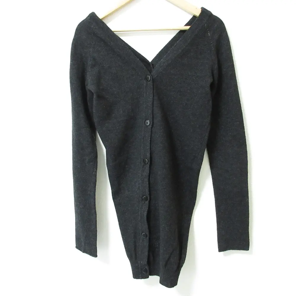 MM6 Maison Margiela エムエムシックス メゾンマルジェラ ここのえタグ Vネック 長袖 2WAY ニット カーディガン M グレー