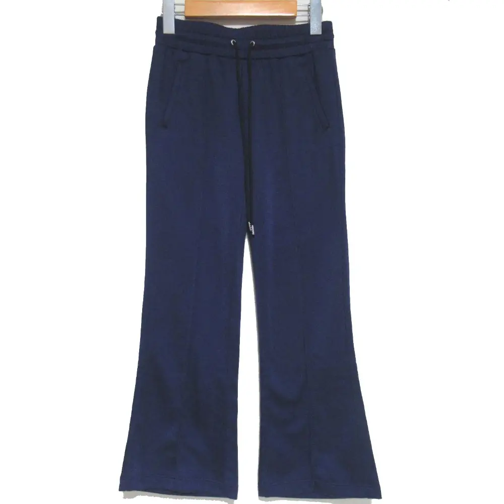 MM6 エムエムシックス メゾンマルジェラ ドローストリング イージーウエスト フレア トラックパンツ XSサイズ ネイビー