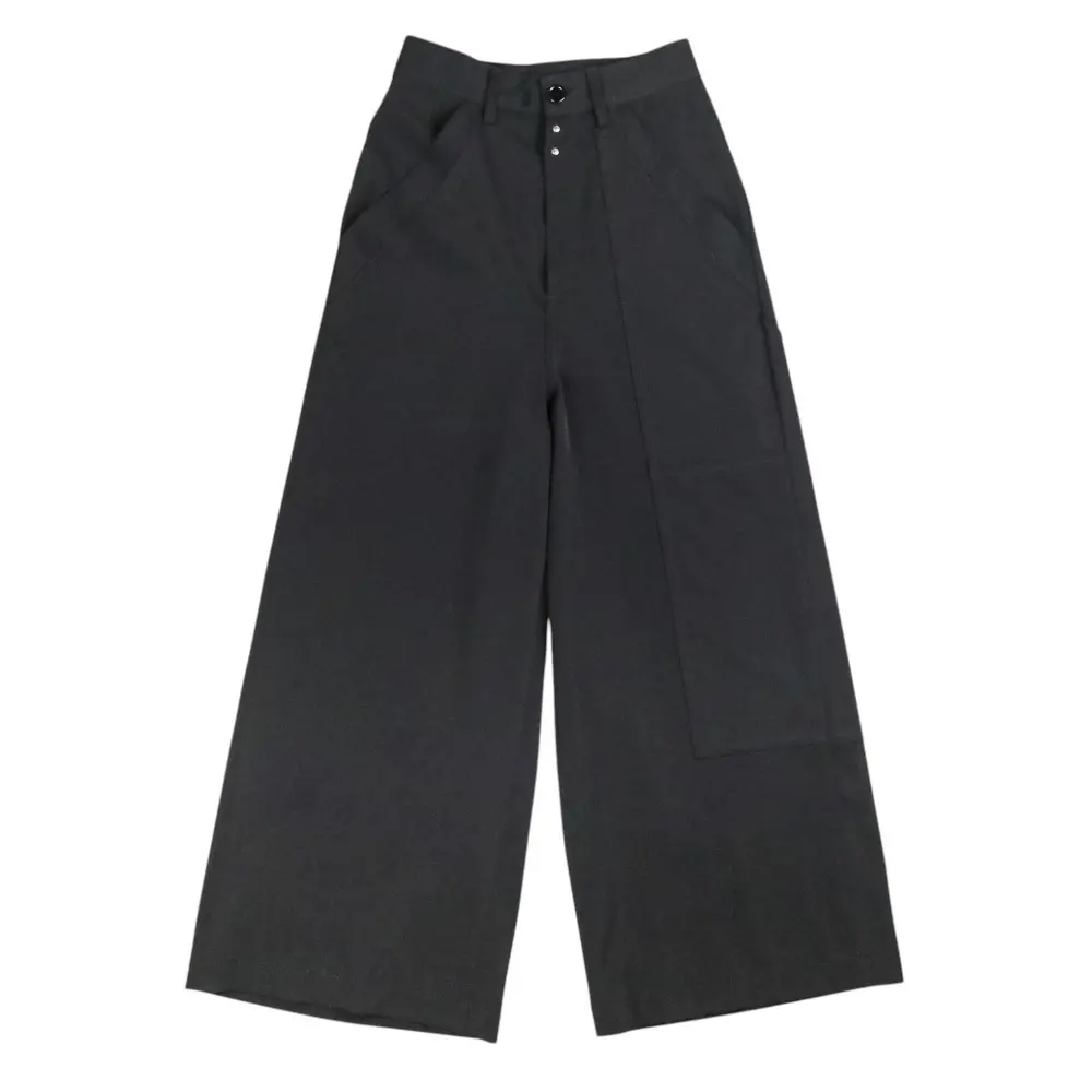 23SS MM6 Maison Margiela エムエムシックス メゾンマルジェラ ストレッチ ワイドパンツ サイズ36 ブラック