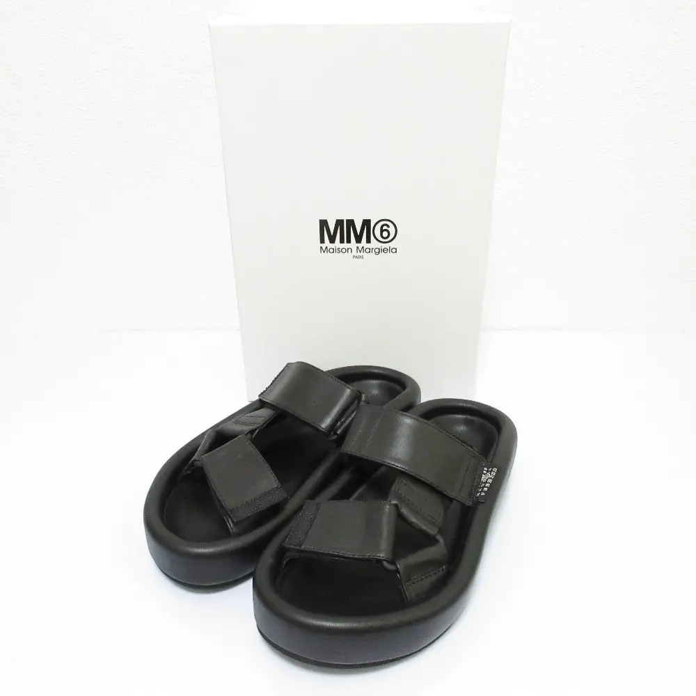 24SS MM6 エムエムシックス メゾンマルジェラ プラットフォーム サンダル S59WP0206 サイズ37 23.5cm～24cm相当 ブラック の買取実績【2025年8月買取】
