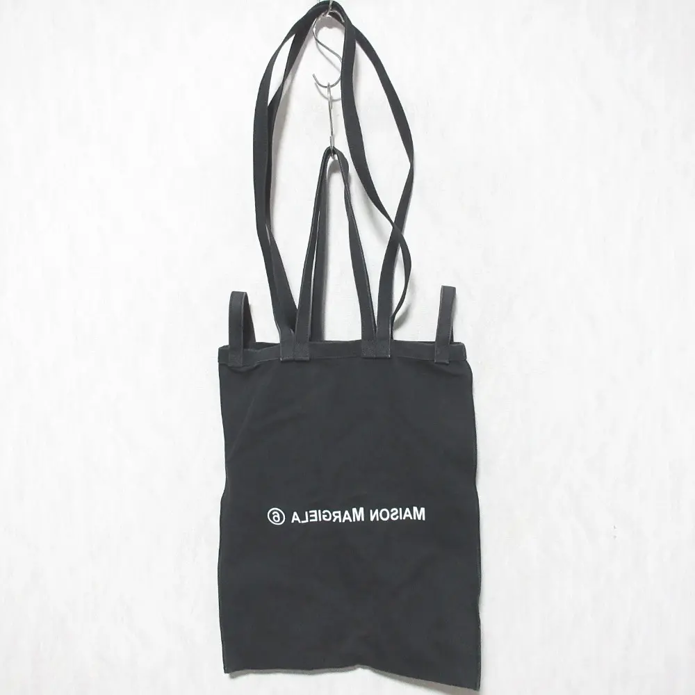 MM6 エムエムシックス メゾンマルジェラ 反転ロゴ キャンバス シックスハンドルバッグ トートバッグ S54WC0058 PR555 ブラック