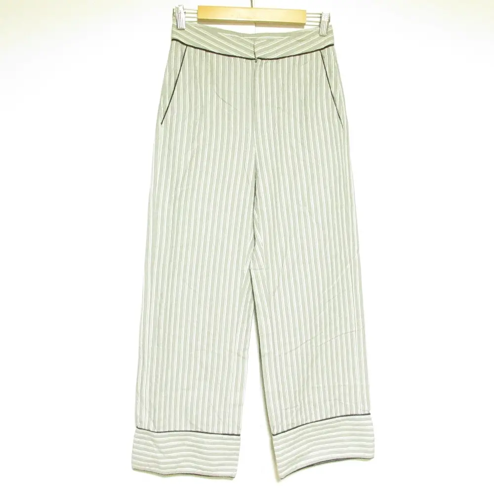 MM6 Maison Margiela エムエムシックス メゾンマルジェラ ストライプ ワイドパンツ サイズ40 グレー