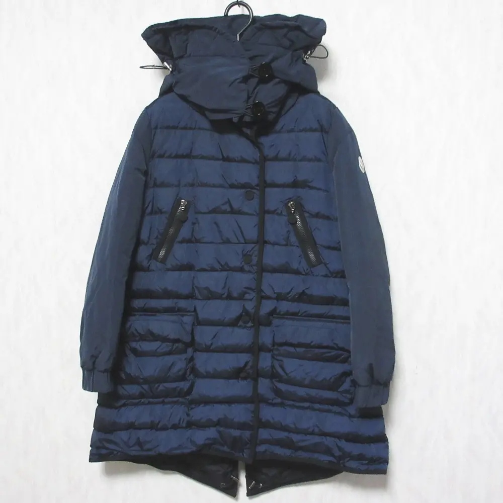 MONCLER モンクレール STAUMIES ストミエ ロゴワッペン ナイロンダウンジャケット ダウンコート 0 ネイビー