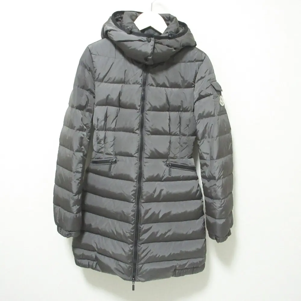 MONCLER モンクレール CHARPAL シャーパル ロゴワッペン フード2WAY ロングダウンジャケット ダウンコート 0 チャコールグレー