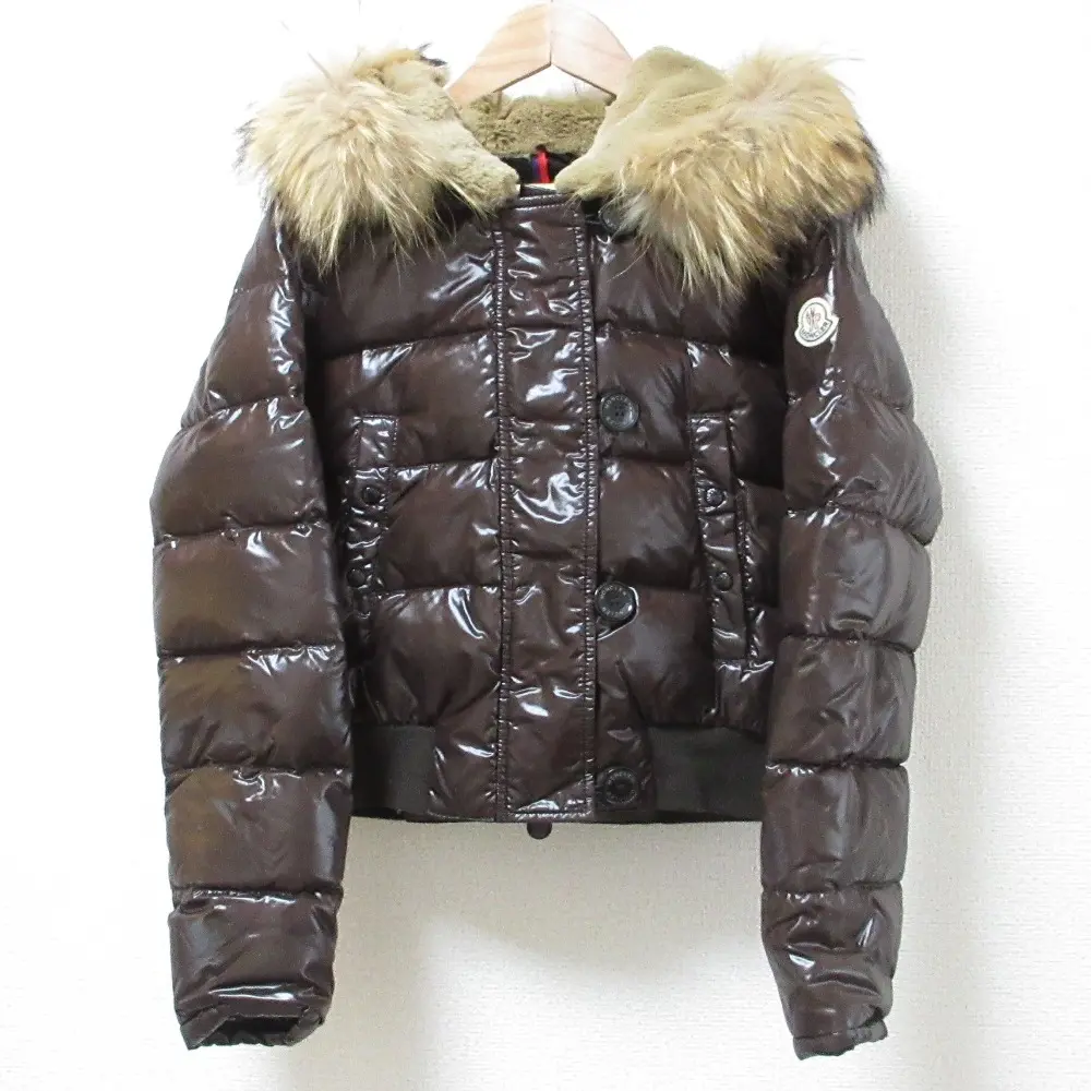 MONCLER モンクレール ALBERTA ミニワッペン ナイロン ダウンジャケット 00サイズ ブラウン