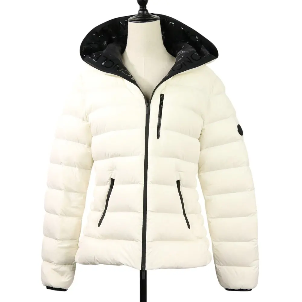 MONCLER モンクレール 22AW HERBE エルブ バイカラー フーディー ダウンジャケット H20931A00093 サイズ3 ホワイト