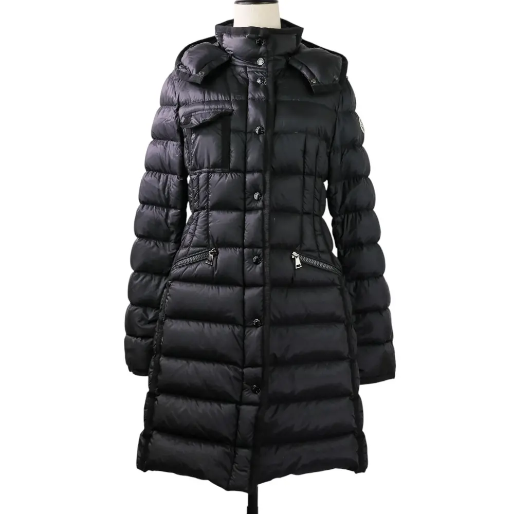 21AW MONCLER モンクレール HERMINE エルミンヌ フード ロング ダウンコート サイズ2 ブラック