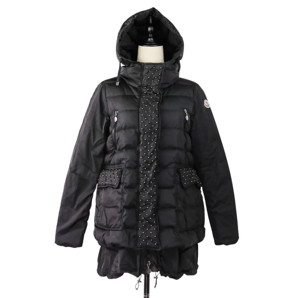 MONCLER モンクレール LUSTRE スタッズ ダウンジャケット サイズ1 ブラック