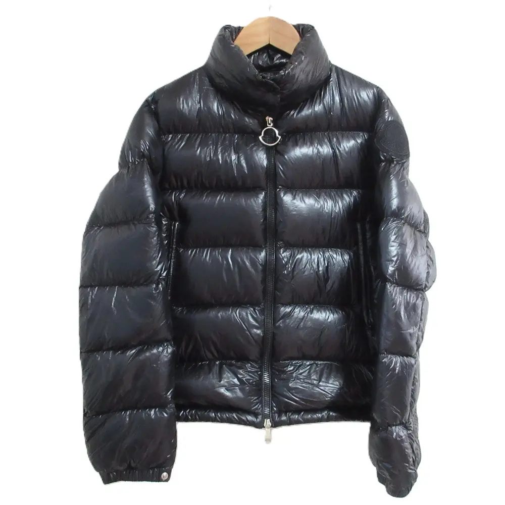 MONCLER モンクレール COPENHAGUE ロゴワッペン スタンドカラー ナイロン ダウンジャケット 0サイズ ブラック