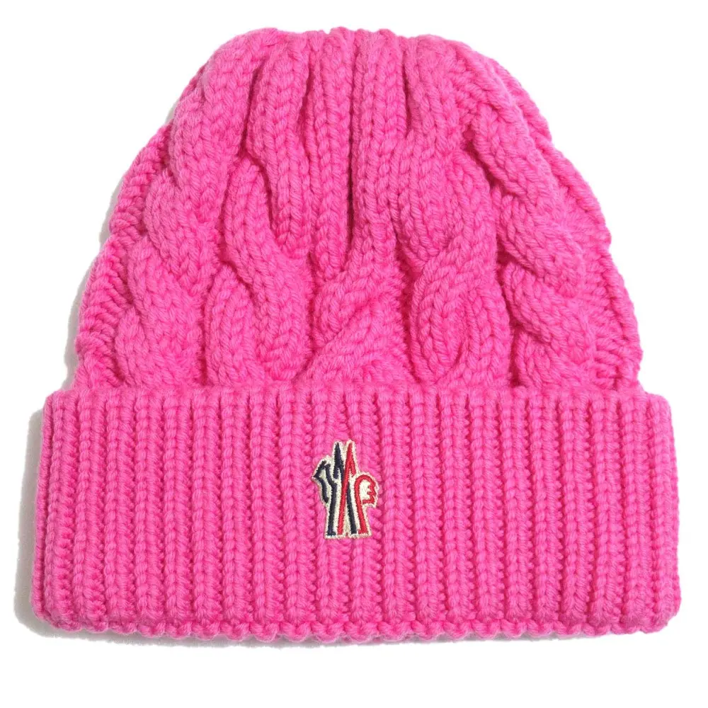 23AW MONCLER モンクレール ニットキャップ ビーニー ニット帽 UNIサイズ ピンク