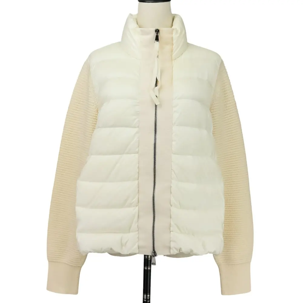 MONCLER モンクレール MAGLIONE TRICOT CARDIGAN ニット切替え ダウンジャケット XL オフホワイト