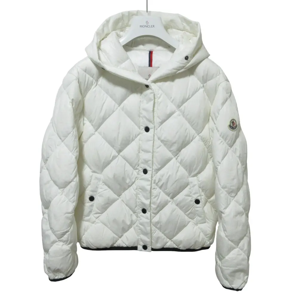 クリーニング済 23AW MONCLER モンクレール ARVOUIN フーデッドダウンジャケット ブルゾン 1 ホワイト
