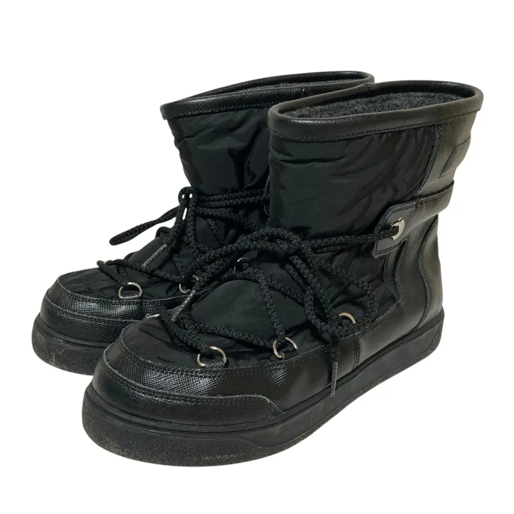 MONCLER モンクレール New Fanny レースアップ スノーブーツ 37 24cm相当 ブラック