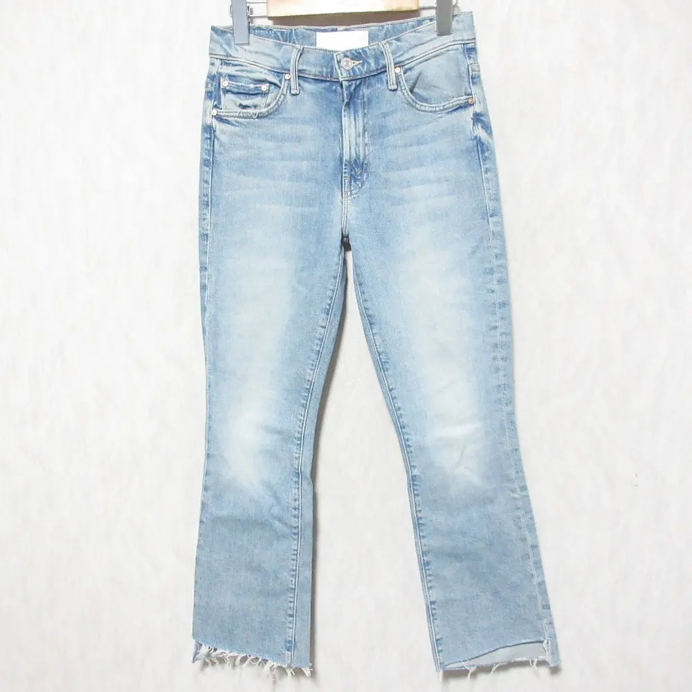 21AW MOTHER マザー THE INSIDER CROP STEP FRAY デニムパンツ ジーンズ 3410600138 25 ブルー