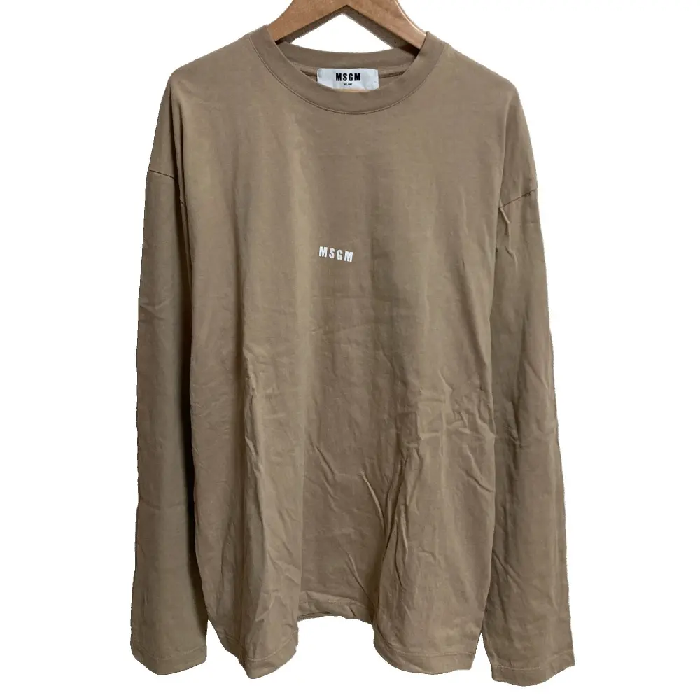 MSGM エムエスジーエム ロングスリーブ Tシャツ サイズM モカブラウン
