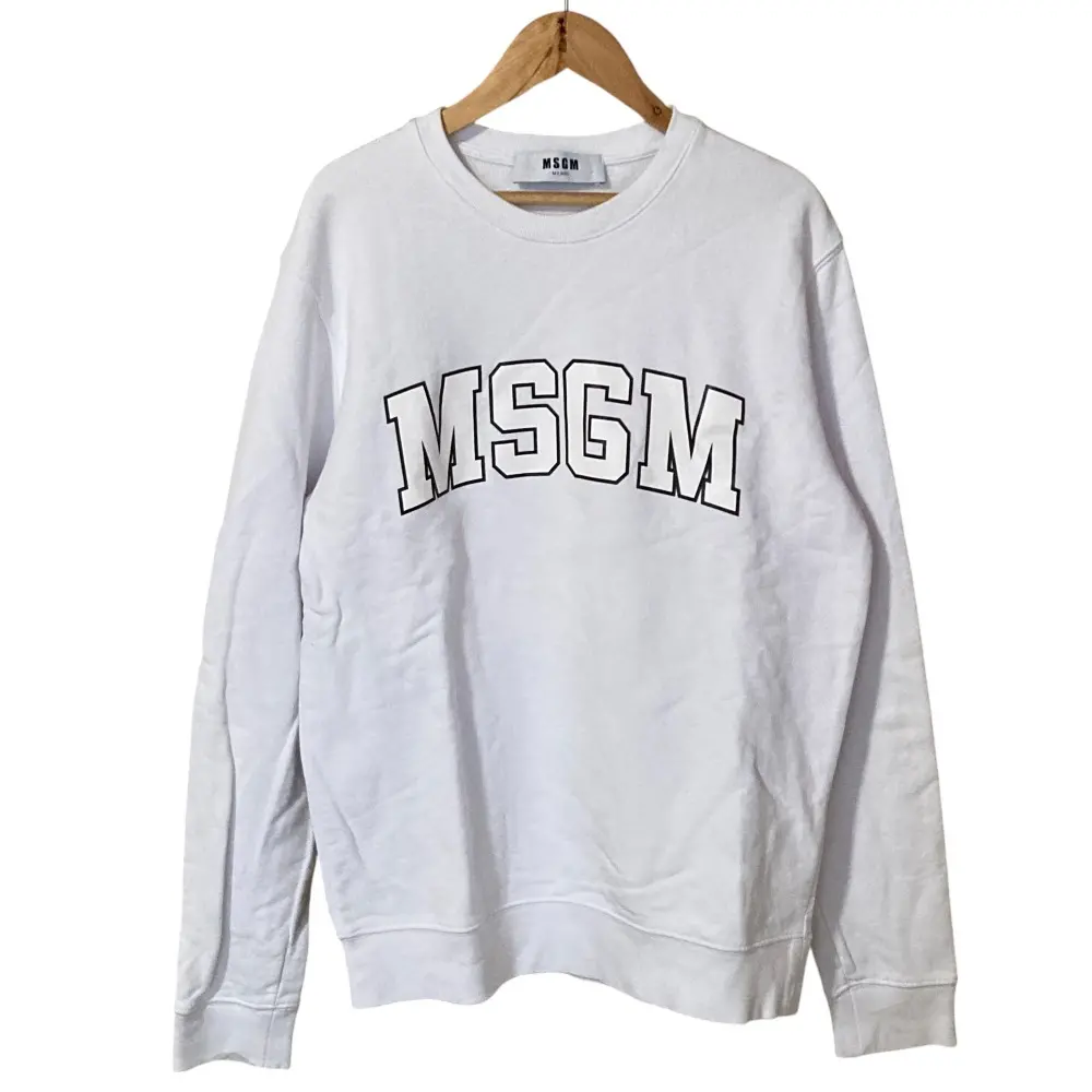 MSGM エムエスジーエム COLLEGE MSGM LOGO SWEATSHIRT ロゴプリント スウェット プルオーバー 2641MDM163 XS ホワイトの買取実績【2025年2月買取】