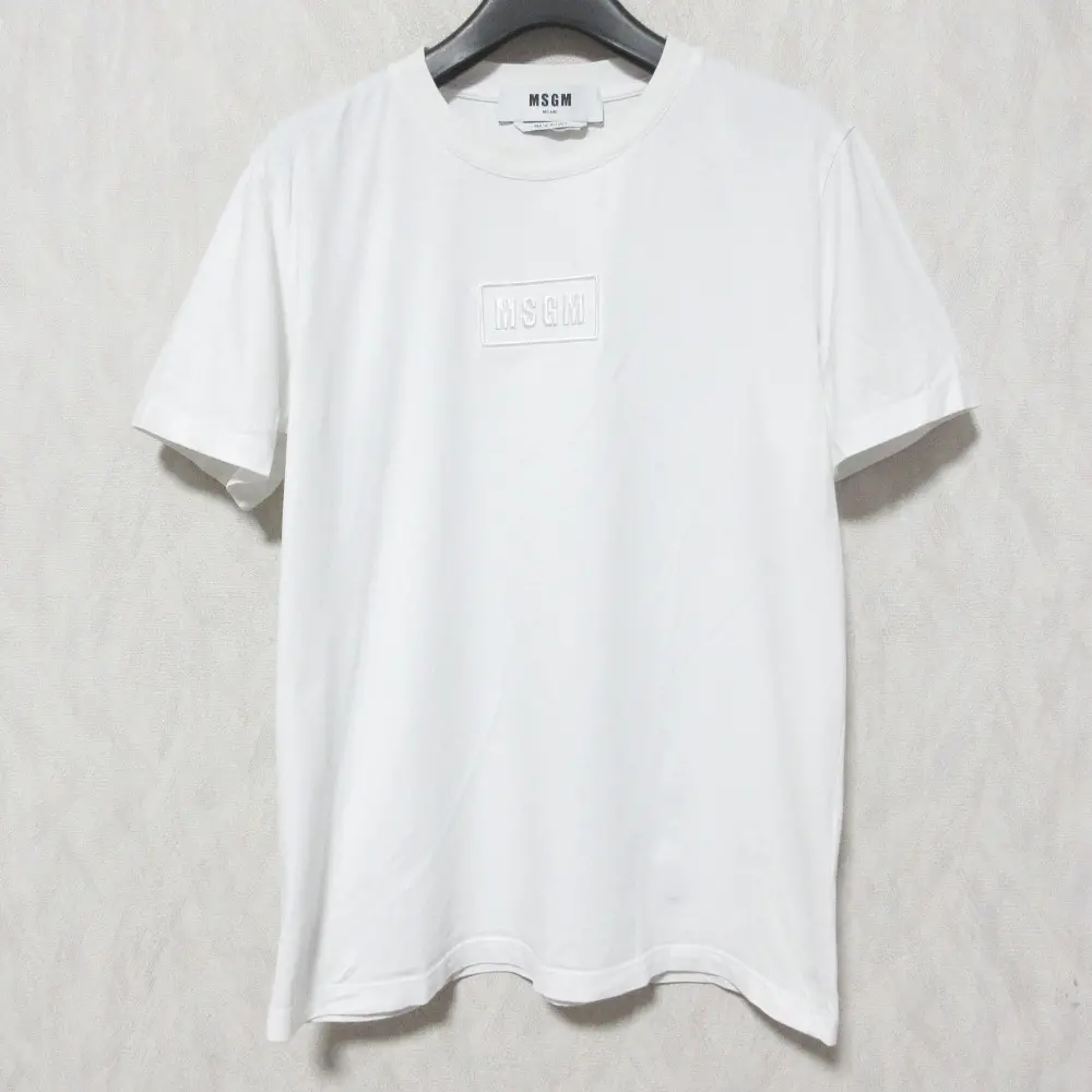 MSGM エムエスジーエム ロゴ刺繡 ショートスリーブ Tシャツ カットソー 3841MDM176 S ホワイトの買取実績【2025年6月買取】