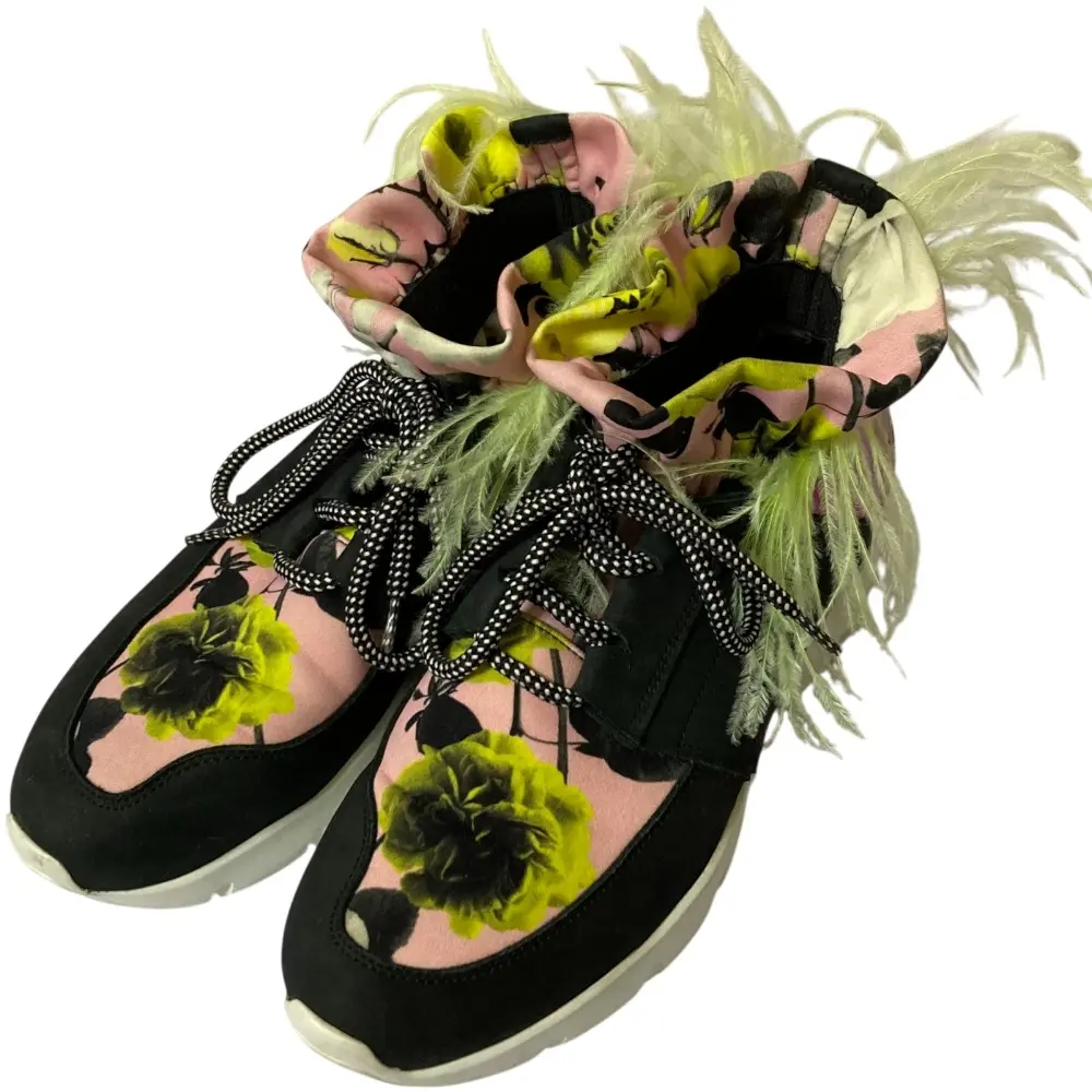 MSGM エムエスジーエム フェザーファー ハイカット スニーカー 37 約24cm相当 ブラック ピンクの買取実績【2025年8月買取】