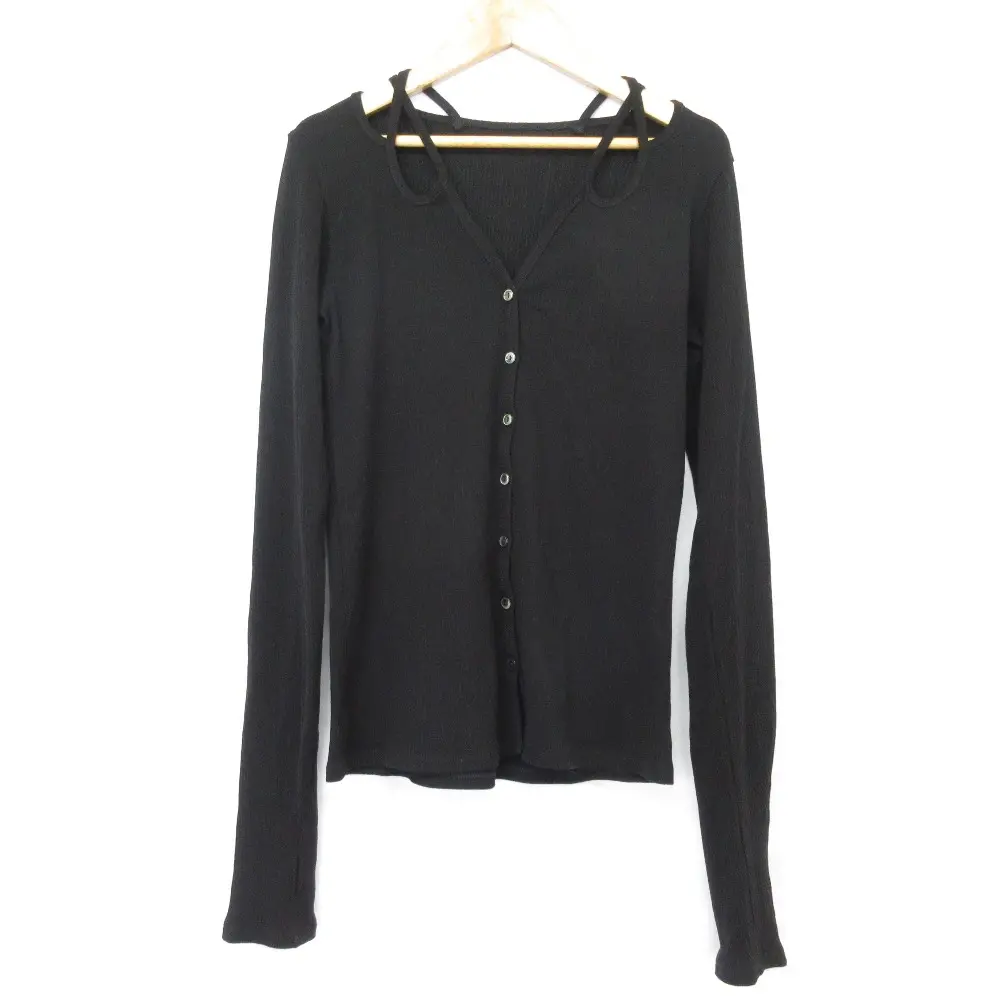 24AW MURRAL ミューラル Ivy cardigan Vネック リブニット カーディガン サイズ2 ブラックの買取実績【2025年7月買取】