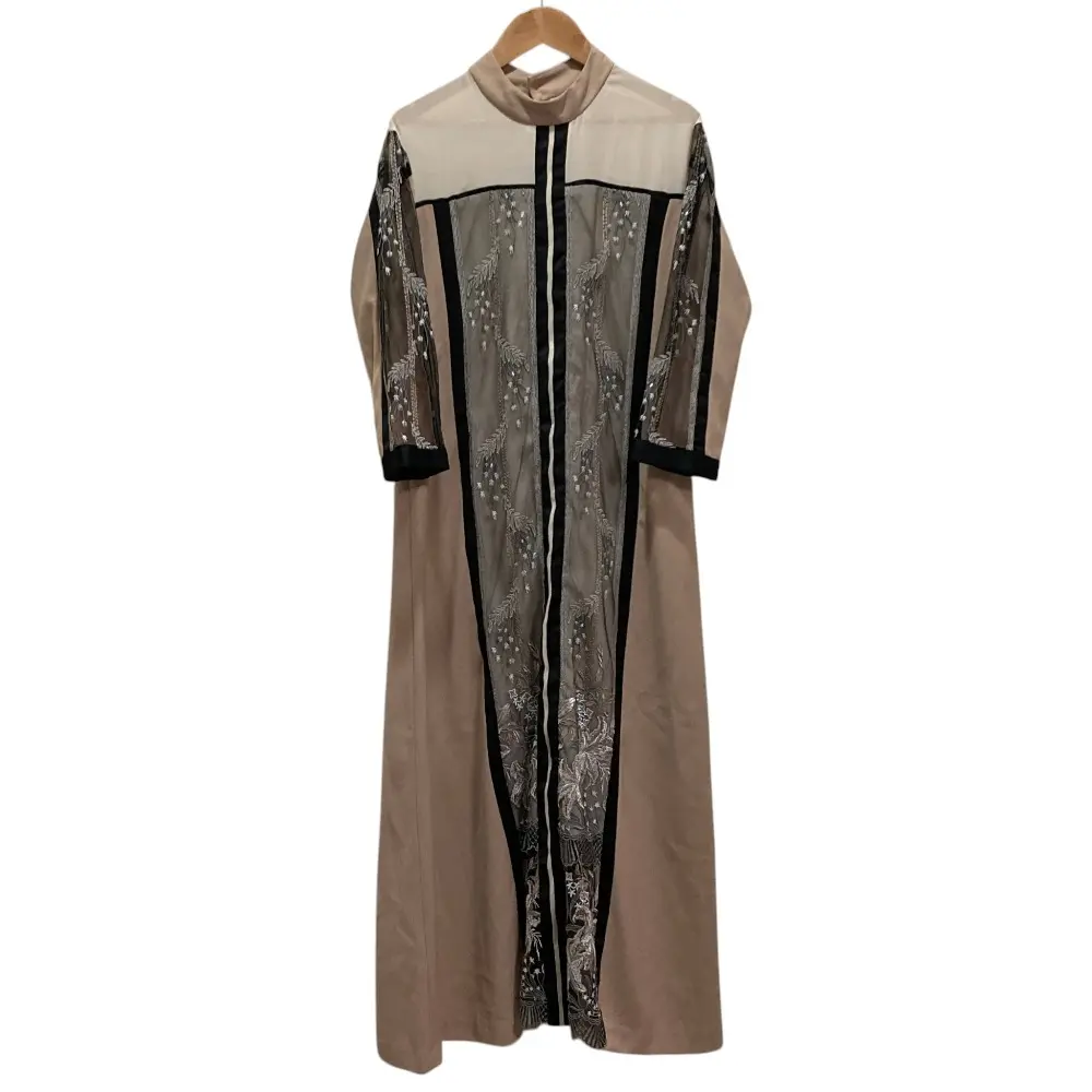 MURRAL ミューラル framed flower dress レース切替 ワンピース mu21ss-0901 サイズ0 ベージュ