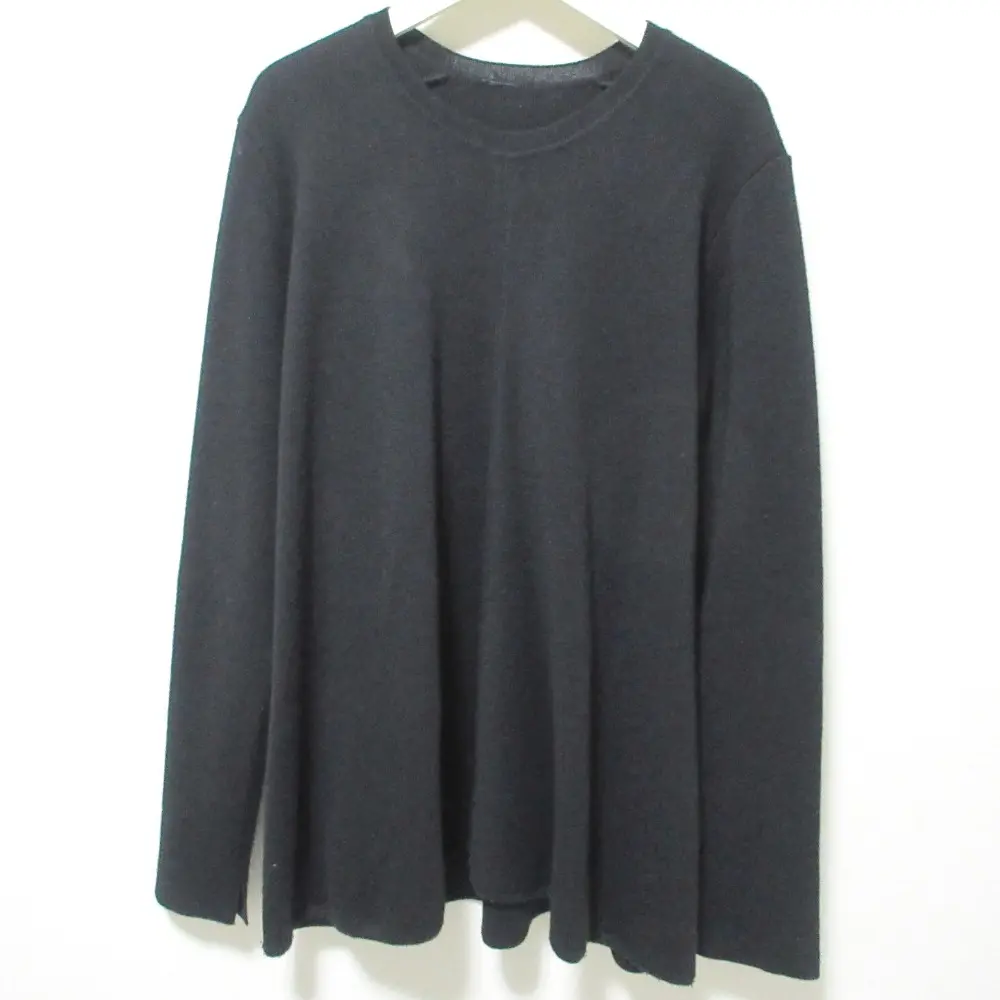 21AW MUSE de Deuxieme Classe ミューズドゥドゥーズィエムクラス スムースニット フレアプルオーバー セーター チュニック ブラック